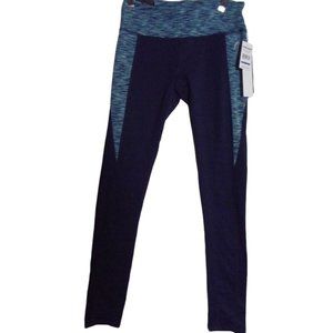 HEAD XS Blue Print Solid Athletic Mid Rise Workout Pants leggings active